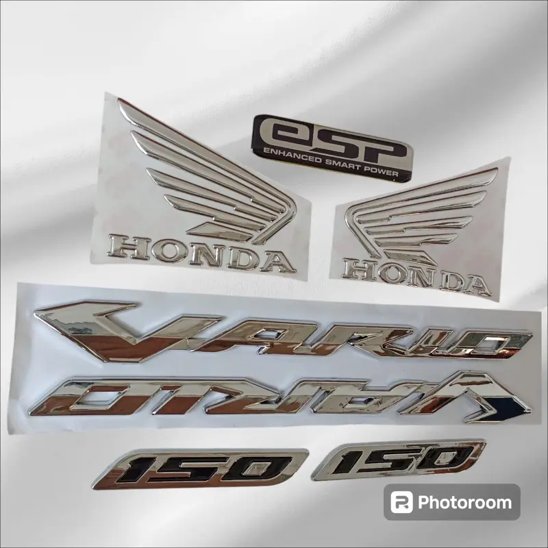 EMBLEM TIMBUL LOGO VARIO LED OLD 150 set WINGS GARUDA SILVER CROOM PAKET KOMPLIT Motorcycle 3
