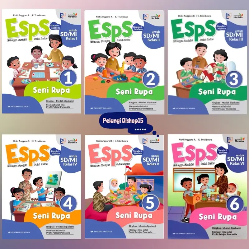 BUKU ESPS SENI RUPA SD/MI KELAS 1 2 3 4 5 6 KURIKULUM MERDEKA ERLANGGA 0