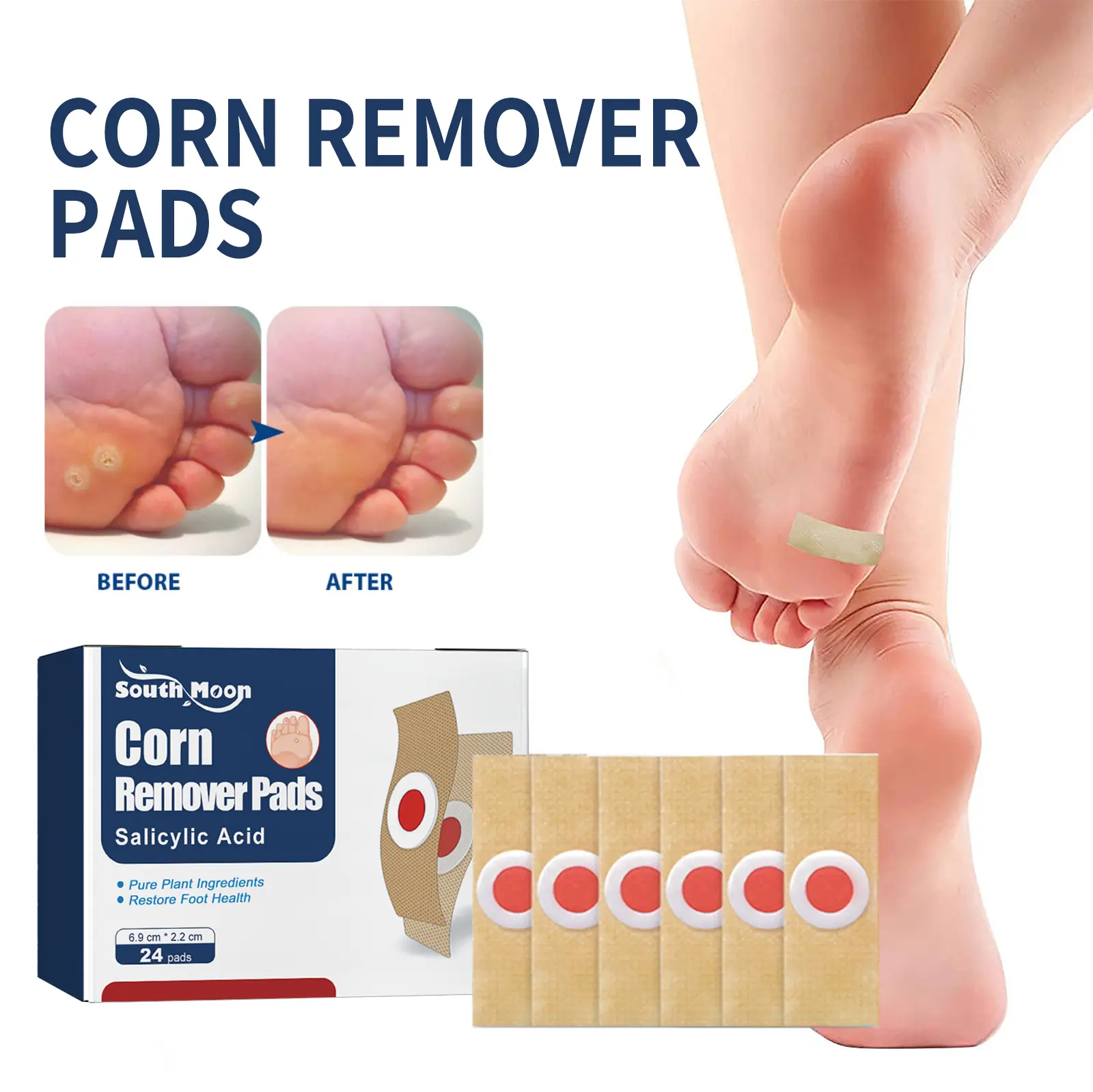 South Moon Glowin Feet Secret 7 Days Baby Soft Foot Mask Deep Moisturizing & Whitening Treatment Menghilangkan Kulit Kuning & Calus Pedicure Sempurna Hadiah Bestie