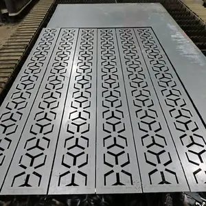 Plat Laser Cutting Motif Custom ukuran 60X120 cm tebal plat 1 mm Outdoor