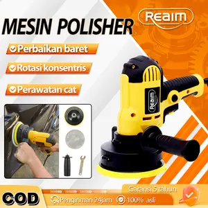 REAIM Mesin Polisher Mesin Poles Mobil Alat Poles Mobil Polisher Mobil Mesin Poles Listrik untuk Perawatan Cat dan Perbaikan Baret