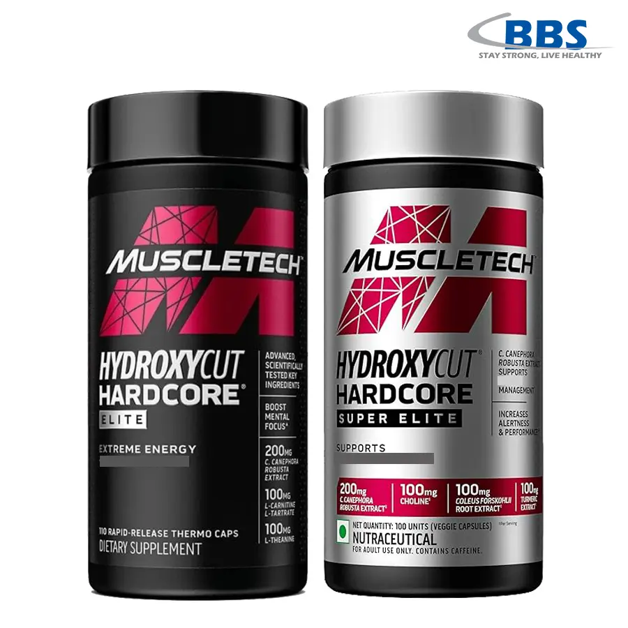 MuscleTech Hydroxycut Hardcore Elite (110/120 Caps) - Mental Focus,  Explosive Energy