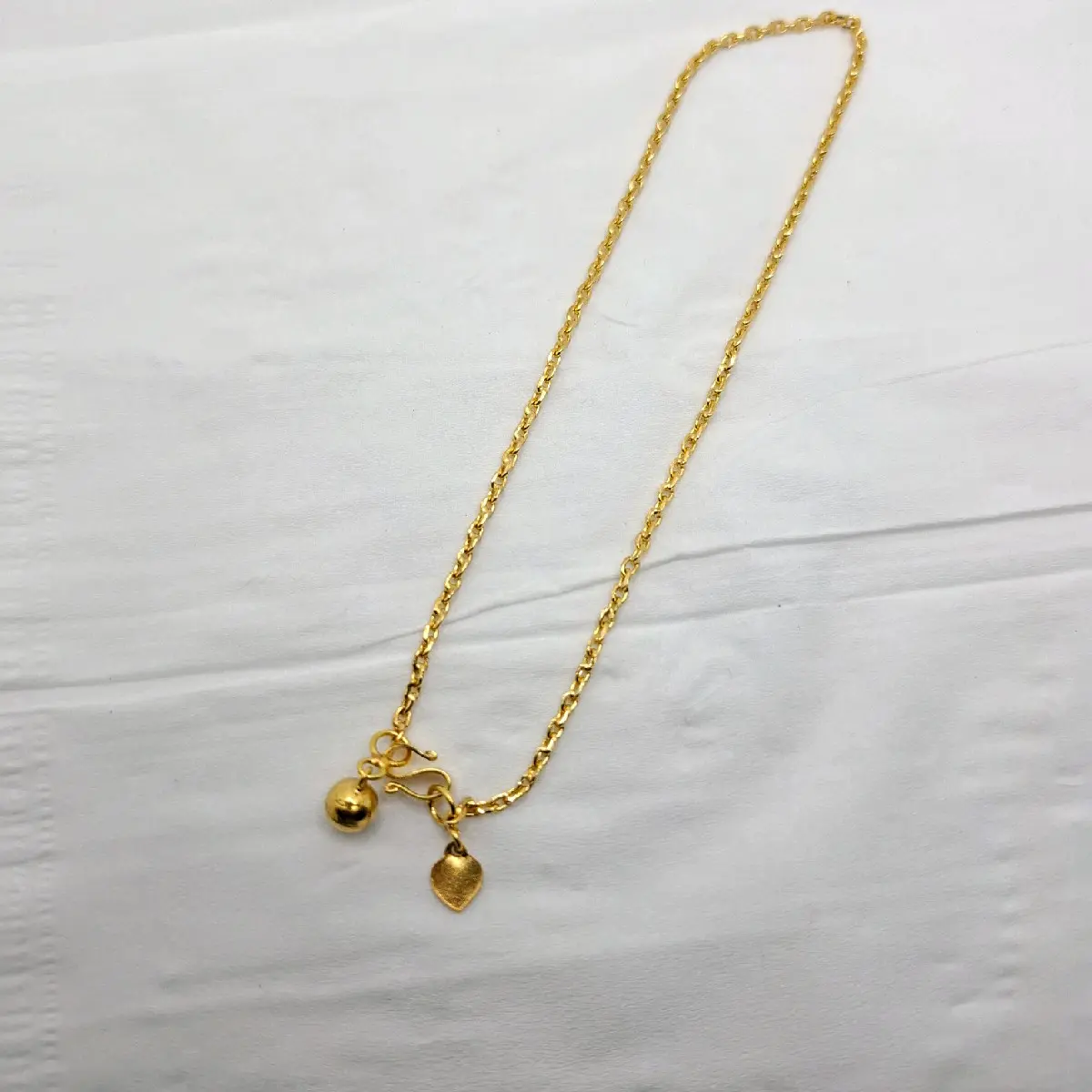 Gelang Kaki Nori Perhiasan Lapis Emas  Asli