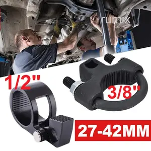 Inner Tie Rod 3/8" 1/2"  27-42Mm Mobil Truk Batin Wrench Universal Batang Kemudi Alat Penghapusan Multifungsi Kemudi Saham Kunci Pas Aksesoris Steering Auto Chassis Rocker Install Tool Disassembly Car Instalasi Tongkat Ikat