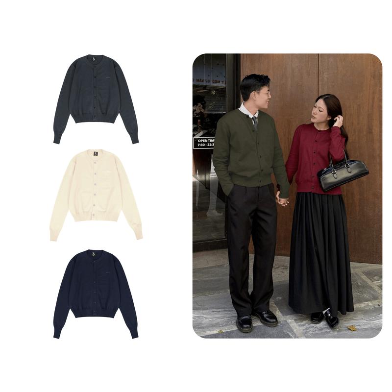 Áo Khoác Cardigan Len Leon Jack Lane Áo len nam nữ chất liệu len "lông thỏ" mềm mịn form boxy tôn dáng