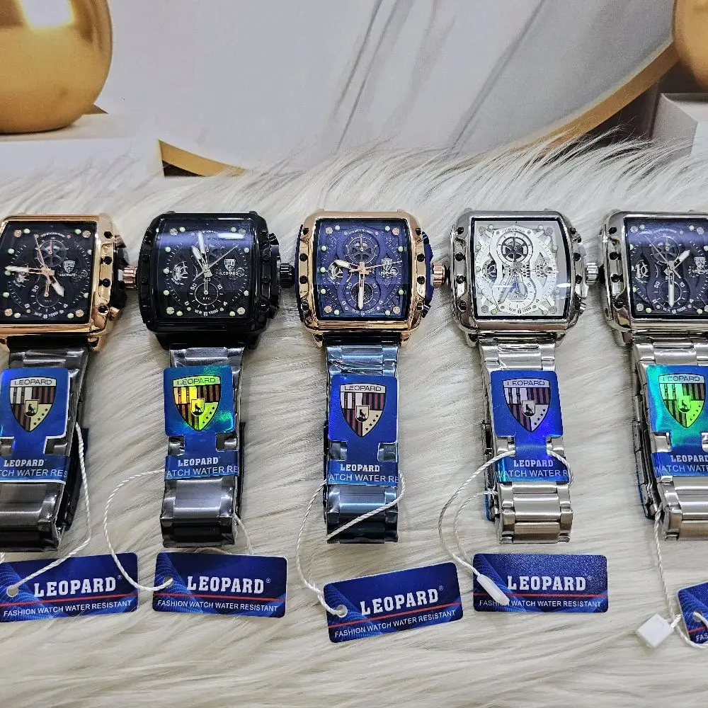 JAM TANGAN PRIA CHRONO AKTIF LEOPARD ORIGINAL Analog Digital Bisnis Kemewahan Bercahaya Olahraga Santai Watches watch Quartz