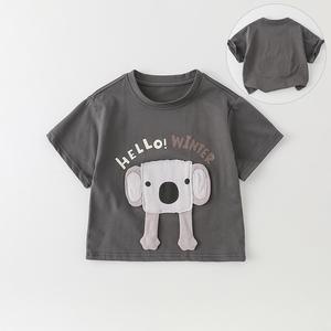 SCBEBEベビーコアラTシャツ ソフトコットン素材 シンプルキッズデザイン 3歳〜12歳