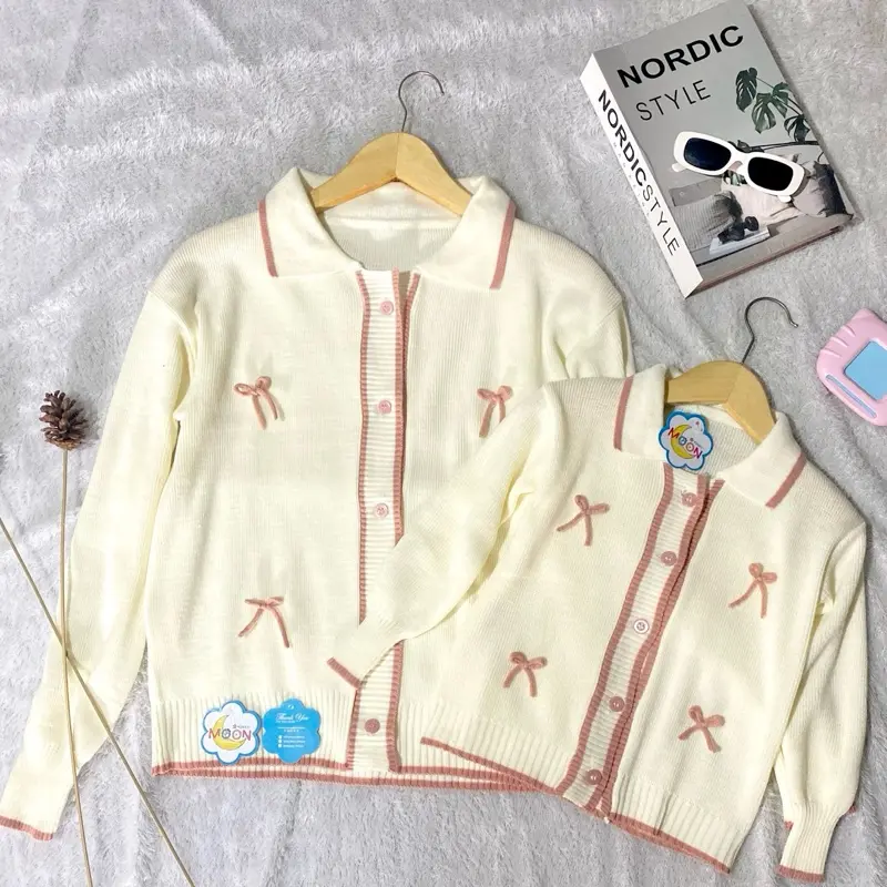 Keiko Cardigan Rajut Couple Ibu dan Anak Perempuan 1-11 Tahun Outer