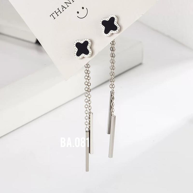 Anting Titanium Bunga Juntai Gold Kekinian Viral anti Karat Tidak Luntur Terbaru Fashion Wanita Earrings