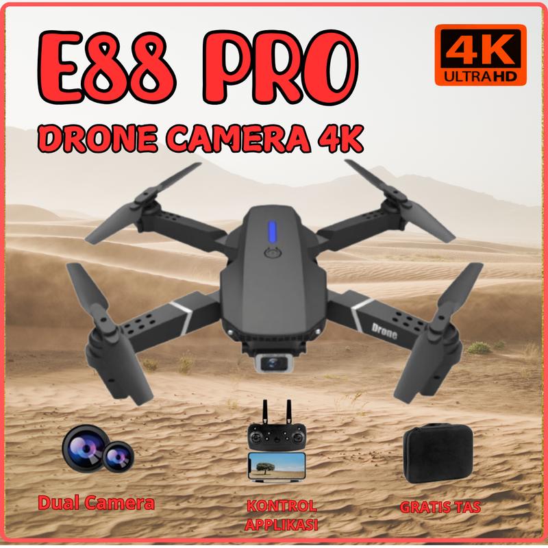 Drone E88 Pro  Kamera HD 4K, Desain Lipat Portabel, Stabilitas Tinggi, dan Mudah Dikendalikan untuk Pemula dan Profesional Camera 1