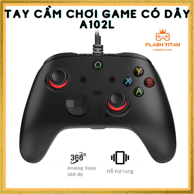 Tay cầm chơi game có dây A102 - Tay cầm PC, laptop Full Skill FO4 - Hỗ trợ rung - Cần analog xoay 360 độ