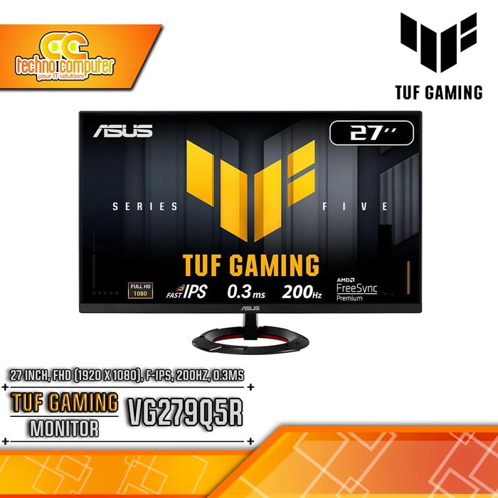 Gambar MONITOR ASUS TUF GAMING VG279Q5R Gaming Monitor - 27 inch, FHD (1920 x 1080), Fast IPS, 200Hz, 0.3ms dari Techno Computer Bali Kota Denpasar Tokopedia