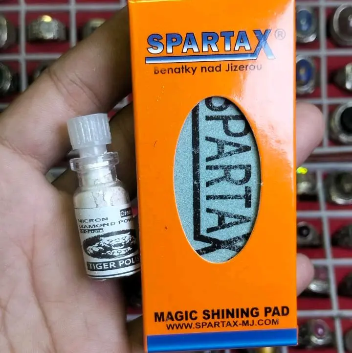 Spartax pengkilap batu akik,pirus dll paket gosok