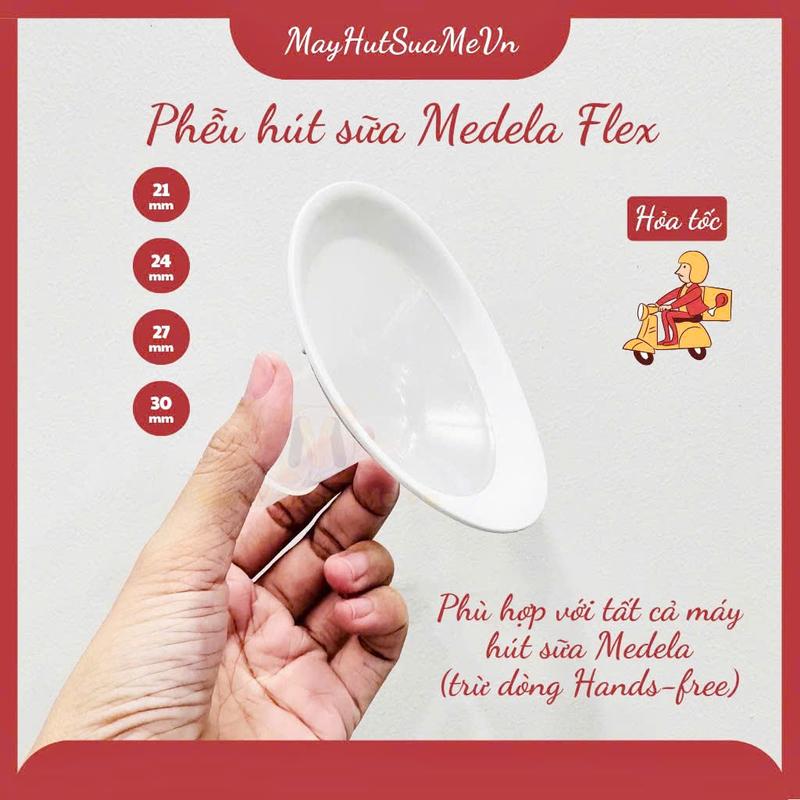   1 cái  Phễu Medela Flex vành mềm silicone hình Oval - dùng cho máy hút sữa Medela 