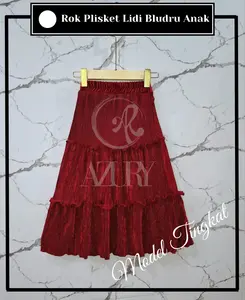Rok Plisket Lidi Bluduru Anak Premium Model Tingkat - Fashion Anak