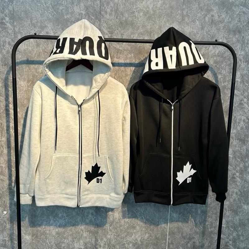 Áo khoác nỉ lá phong D1 hooodie kéo khóa có Mũ chất liệu nỉ cotton tàu dày dặn phong cách trẻ trung năng động áo khoác áo hoodie áo khoác nam áo hoodie dsq Menswear Nhung