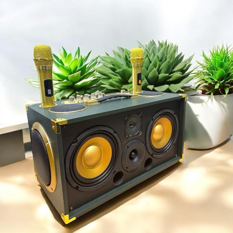 Loa Karaoke Bluetooth VB-8888 Plus 350W, 8 Loa 2 Bass 16cm, Kèm 2 Micro Không Dây UHF Pin Sạc, Hát Karaoke Cực Hay