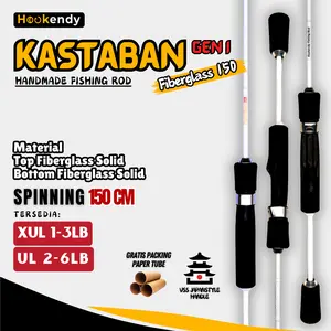 Joran Kastaban Gen 1 Fiberglass 150cm Spinning Putih [HANDMADE]