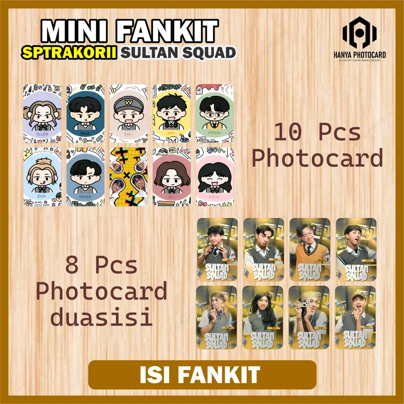 " Mini Fankit Sptrakorii Karakter Sultan Squad (Photocard, Pin dan 2R) Hampers/Gift Box (Free 2 Pcs Stiker) Untuk para kolektor " | Unofficial - Limited Edition 2