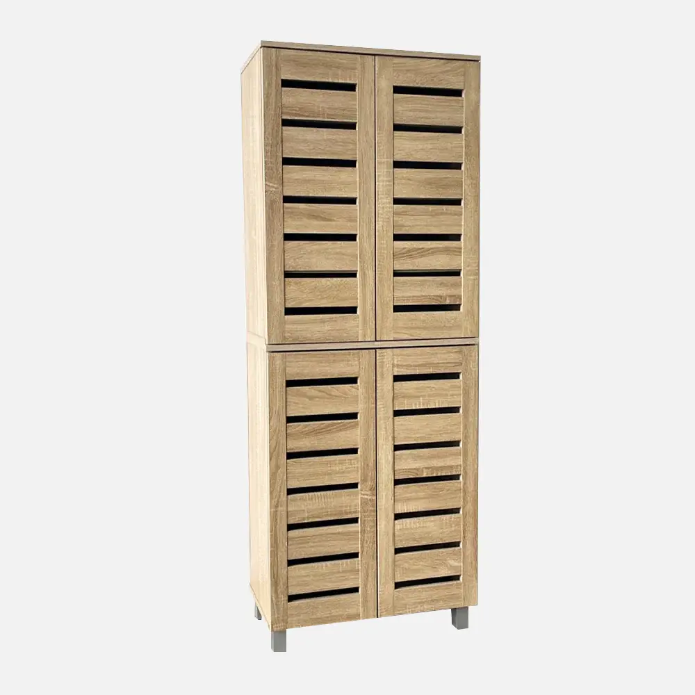 VHIVE Vegas High Shoe Cabinet 3 Sizes - 60cm, 90cm, 120cm Tall Rack Storage Cupboard Ventilation Doors