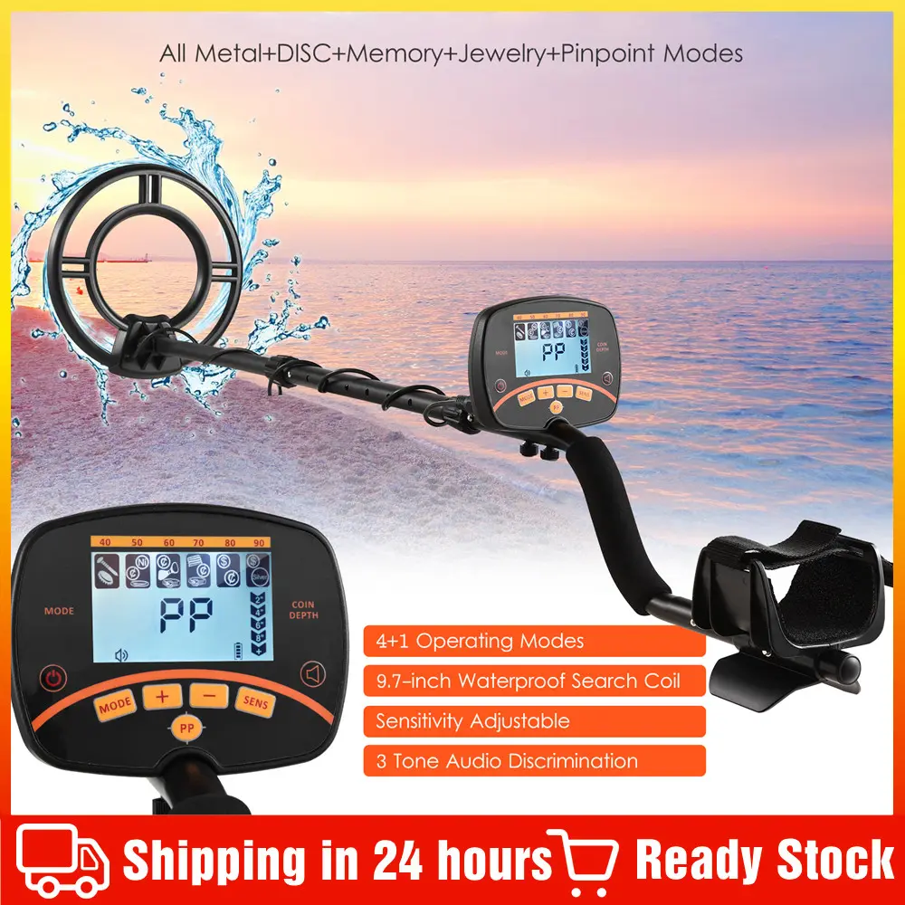Pencari Logam Luaran, LCD 3.35 inci, Pengesan Logam Bawah Tanah, Pencari Harta Karun, Pemburu Penggali Emas Pegang Tangan, Sensitiviti Boleh Laras, dengan Semua Logam, DISC, Memori, Barang Kemas, Mod Tepat