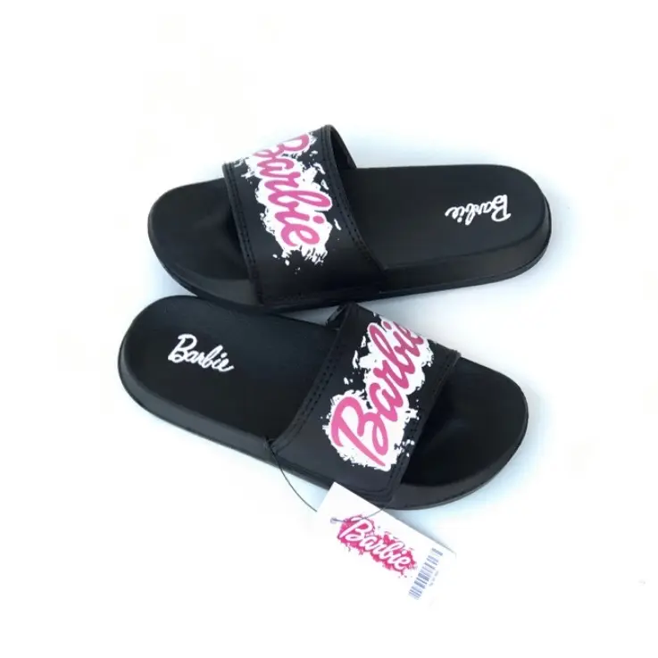 Sandal Anak Perempuan 4-12 Tahun Motif Barbiee Bahan Sol Karet Ringan Nyaman Digunakan 1
