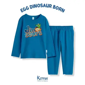 Kennai Baju Piyama Lengan Panjang Setelan Laki Laki Setelan Perempuan Series | Egg Dinosaur Born