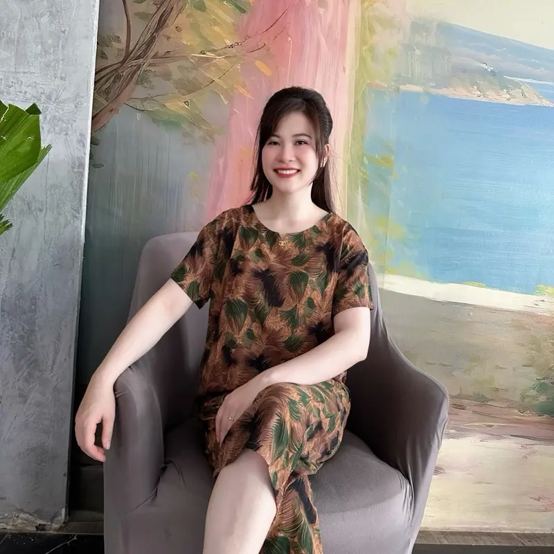 Đồ Bộ Trung Niên Tặng Mẹ-Hoa Lá Mẫu mới Hót 2025-(Tay Cộc ,Quần Lửng) | BigBuy360 - bigbuy360.vn