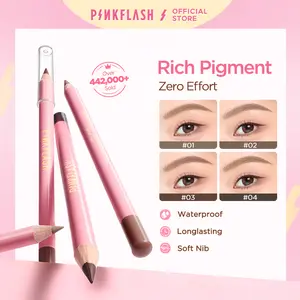 [Official] PINKFLASH OhMyPinkFlash Eyebrows Tahan Air Tahan Keringat Tahan Lama Mudah Dipakai Tahan Lama Lembut Ujung Pensil Alis Mata 4colors E02