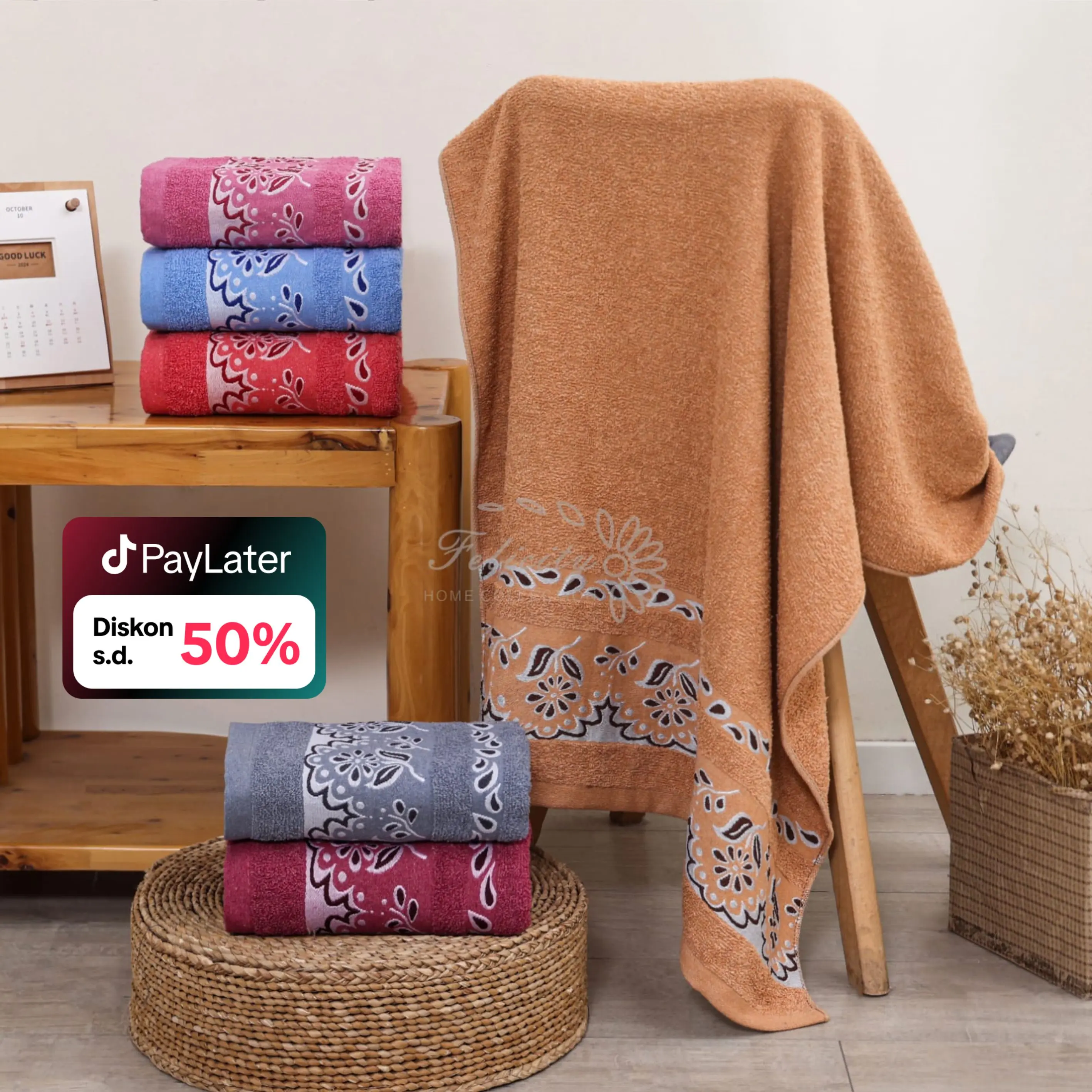 LIVE SALE - 1 PCS HANDUK MANDI DEWASA BAHAN KATUN 350gr BISA PILIH WARNA