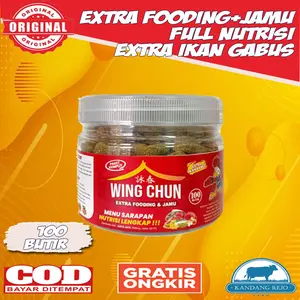 WING CHUN TOPLES 100 Butir Pakan Tambahan Komplit Extra Fooding Dan Jamu Ayam Bernutrisi Protein Tinggi