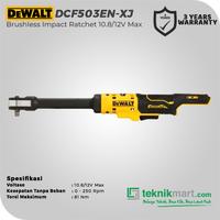 Gambar Dewalt Brushless Impact Ratchet 10.8/12V Max SQ 3/8" DCF503EN-XJ (Unit Only) - DCF503EN-XJ Only dari Teknikmart Kota Administrasi Jakarta Barat 2 Tokopedia