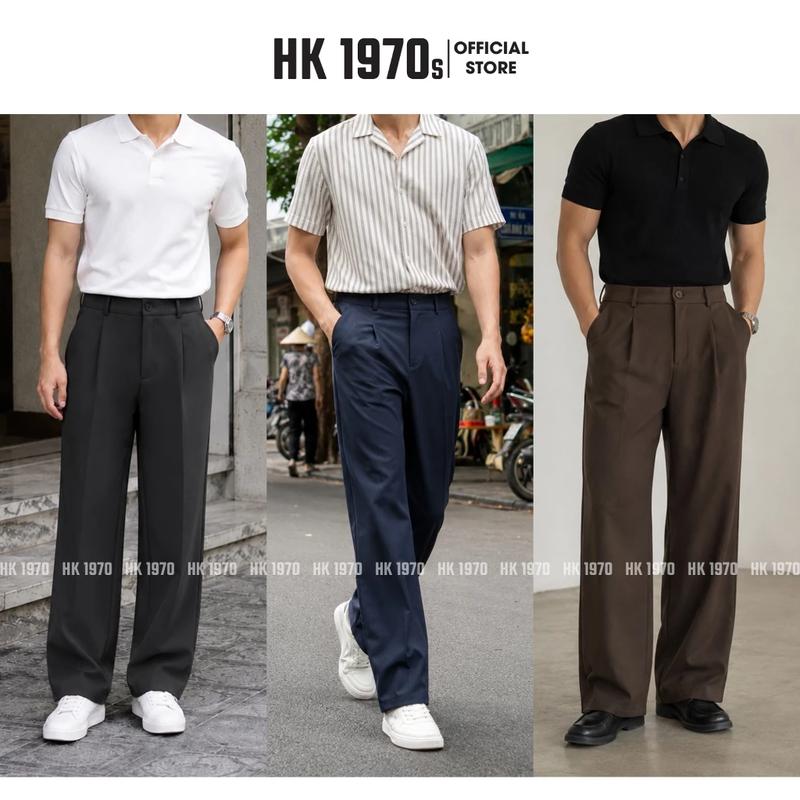 Quần Dài Kaki Nam Dáng Ống Suông Cạp Chun Sau Vải Kaki Đài Mềm Mịn Co Giãn Nhẹ Q240
