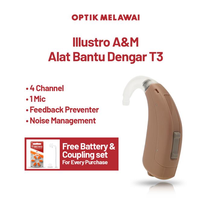 Gambar Illustro A&M Alat Bantu Dengar Melawai T3 P  O HI BD STF P T3 dari Optik Melawai Official Kota Administrasi Jakarta Pusat Tokopedia