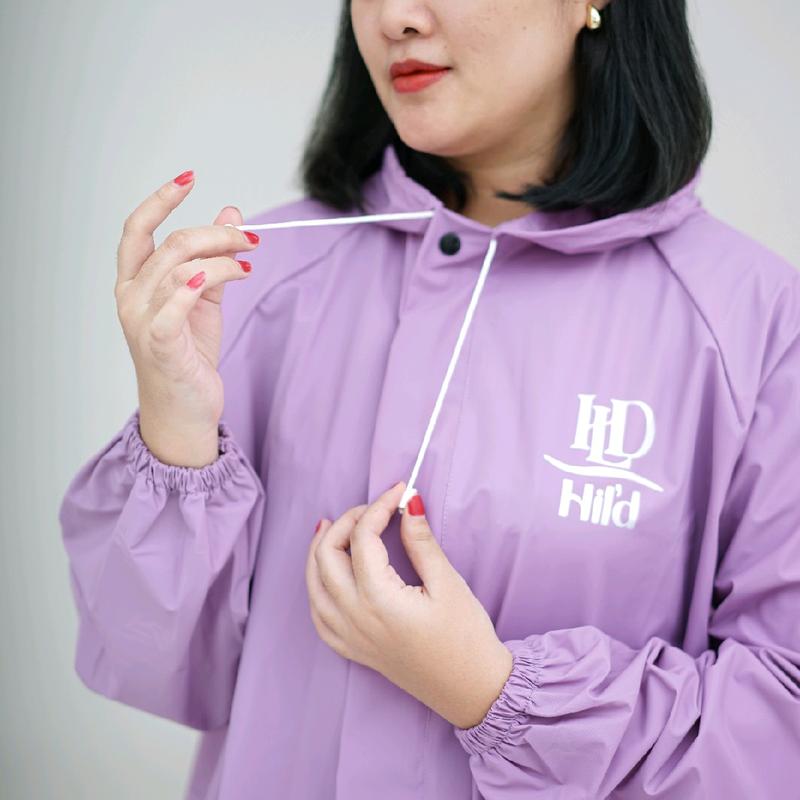 jas hujan setelan jaket celana pria wanita bahan pvc karet anti air waterproof termurah by HILD raincoat original cocok dipakai berkendara disaat musim hujan 7