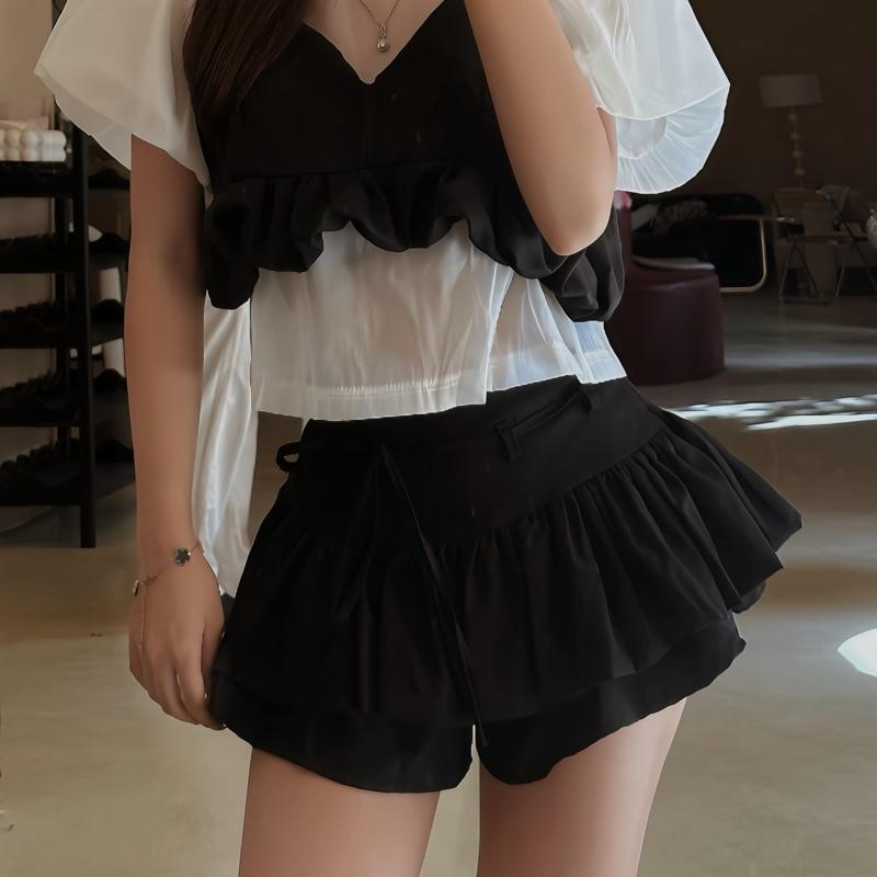   WOAA.STU  • Ruby skirt • Chân Váy Tầng Y2K hack dáng trendy 3 lớp có quần bảo hộ 