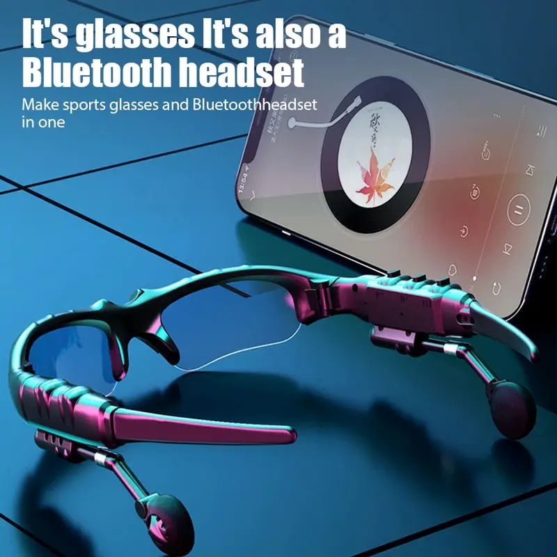 Smart Glasses Wireless Bluetooth 5.0 Sunglasses Running Outdoor Kacamata Hitam Pria Anti Radiasi UV 5