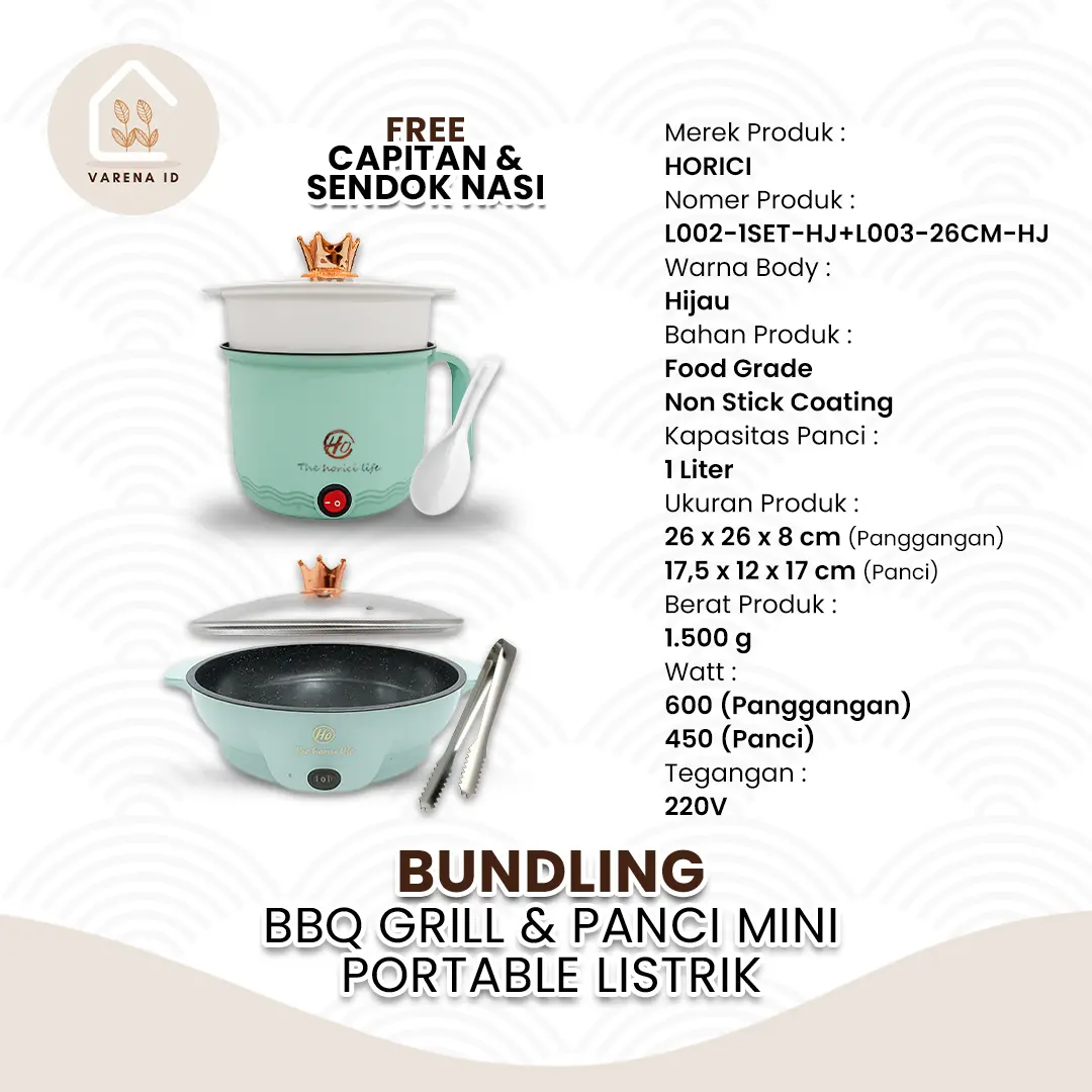 paket 3：Panggangan Bulat+Panci kukus Plastik