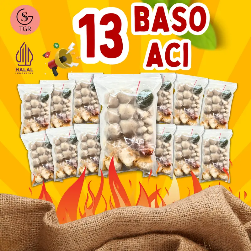 PAKET BASO ACI 13 BUNGKUS PAKET USAHA HOTPOT INSTAN food kaldu Pedas 0