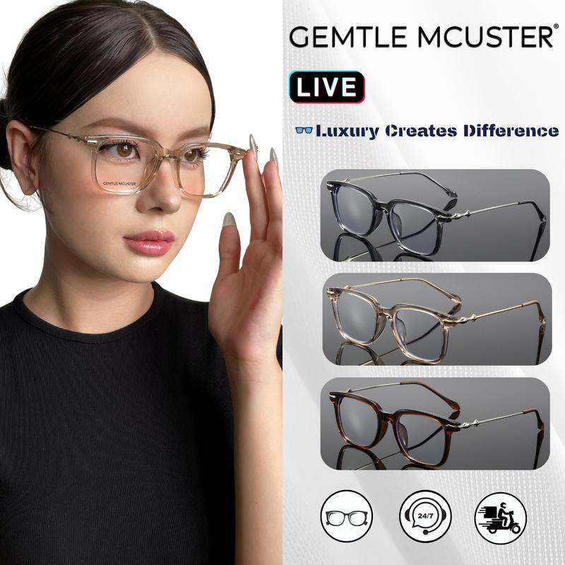 Kính Đổi Màu Gọng Kính Mới Chất Liệu TR90 Gọng Lớn Gọng Mỏng Màu Đen Chặn Ánh Sáng Xanh Quang Học 86055 Hiệu Ứng Bó Sát