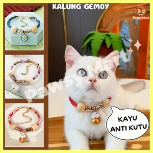 Pawsy Mart-Kalung Kucing Anti Kutu Kalung Hewan Anjing Model Jepang + Kerincingan Cat Dog Collar Bell