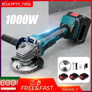 SCULPFYY gerinda listrik baterai cordless 1000W alat gerinda potong 21v mesin grinder Logam listrik