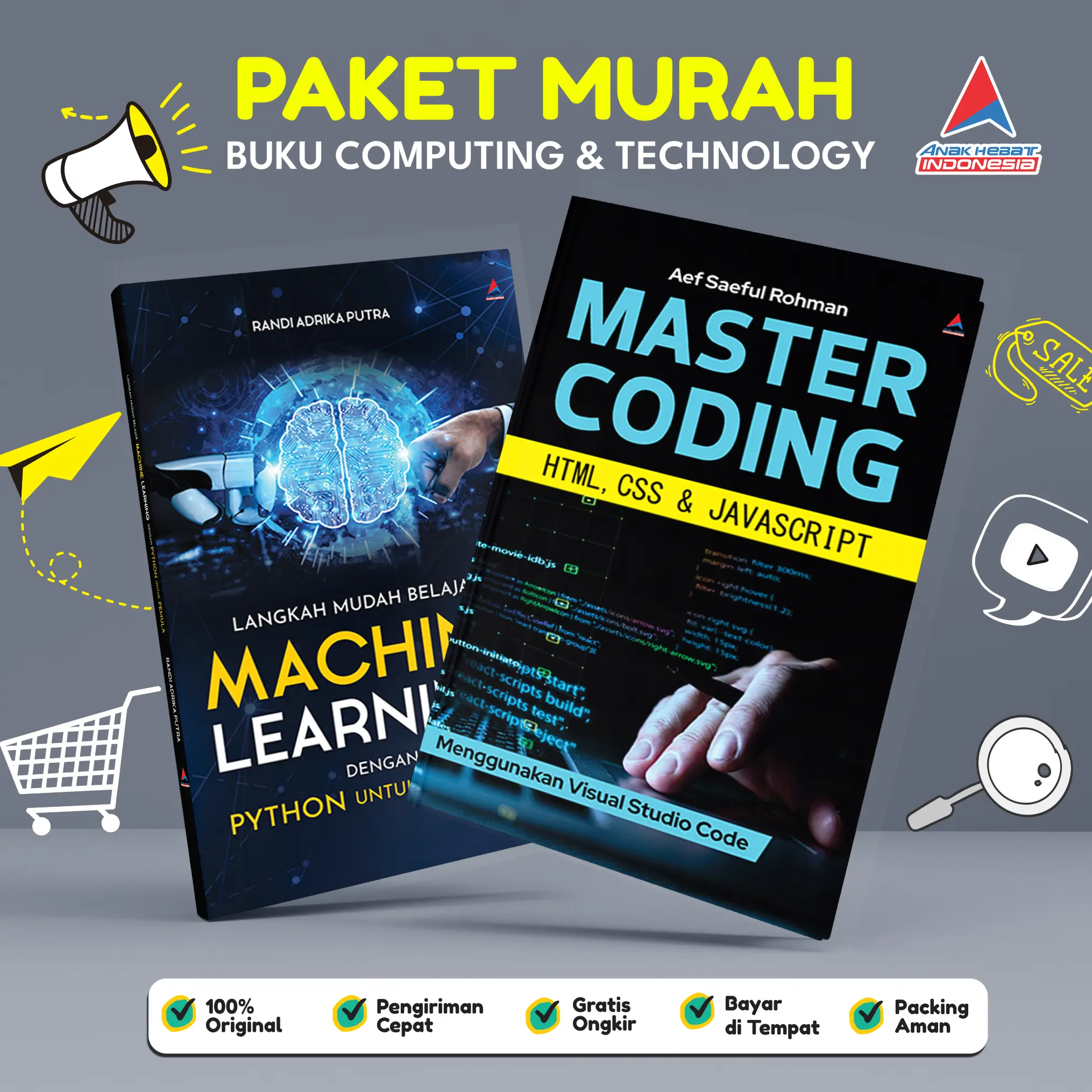 Special Bundling Murah - Master Coding Html, Css & Javascript & Langkah Mudah Belajar Machine Learning dengan Python untuk Pemula