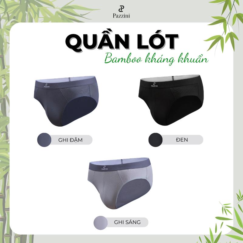 Combo 5 quần lót nam tam giác PAZZINI bamboo kháng khuẩn quần sịp nam co giãn 4 chiều thấm hút tốt - BF008