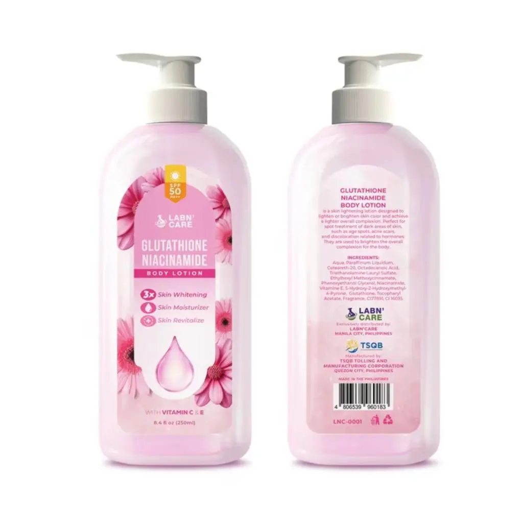 Labn' Care Glutathione Niacinamide Body Lotion 200ml-500ML With SPF50 PA++  3X Skin Whitening