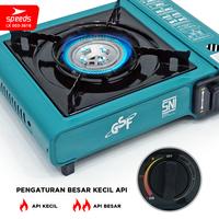 Gambar SPEEDS Kompor Gas Portabel 2in1 Portable Stove Kompor Masak Camping Outdoor Indoor Ringan LX 003-3616 - 003-600 PANCI SET dari Speedshome Kota Surabaya 4 Tokopedia