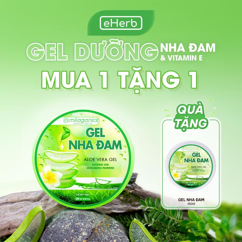 [MUA 1 TẶNG 1] Gel Nha Đam 98% Dưỡng Ẩm Đắp Mặt, Body & Làm Mềm Da MILAGANICS - Gel Lô Hội Dưỡng Da, Tóc Aloe Vera Soothing Gel Dưỡng Môi Hàng Việt Nam Chất Lượng Nữ Skincare Làm Đẹp Da Chăm Sóc Da Women Mát Xa Mặt Nhả Nắng Dưỡng Ẩm Da Ủ Tóc Gel