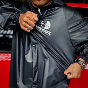 Jas Hujan Raincoat Pria Wanita Setelan Jaket Celana PVC Tebal Anti Rembes ORIGINAL HENDZ