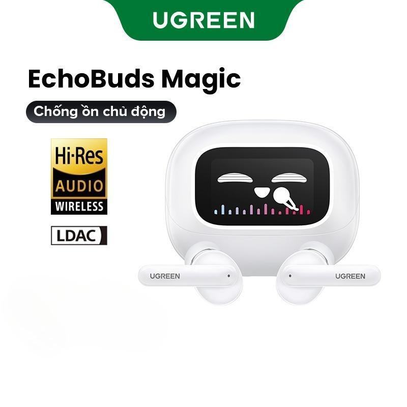  UGREEN T6,Tai nghe Bluetooth 5.4 Magic  Tai nghe Bluetooth không dây ANC Âm Thanh Độ Phân Giải Cao Màn hình cảm ứng LCD khử tiếng ồn Chức năng được cá nhân hóa,earphone Mẫu: 55137 