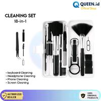Gambar QUEEN Cleaning Tools Set 18in1 Multi Pembersih Cleaner Earphone HP dari Queen-id Kab. Tangerang 1 Tokopedia